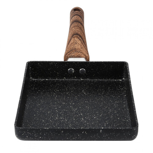 Tarente Tamagoyaki Rectangular Non?Stick Saucepan Black Practical Frying Pan Kitchen Supplies 1