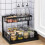 Sink Organizer, Pull Out Cabinet Organizer 2-Tier Sliding Shelf Multi-Use for Under Kitchen Organizers and Storage 4