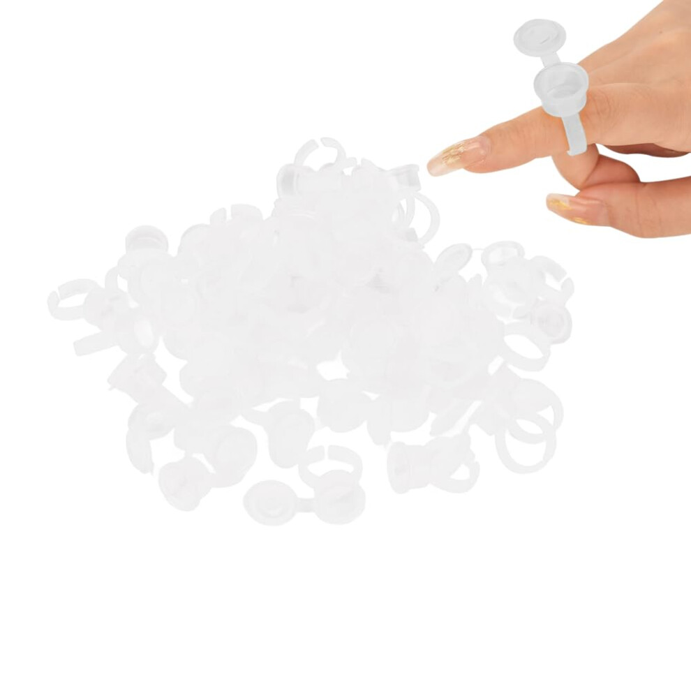 White 50Pcs Microblading Pigment Cups With Lids, Spillproof Tattoo Ink Holders For Permanent Makeup (White)