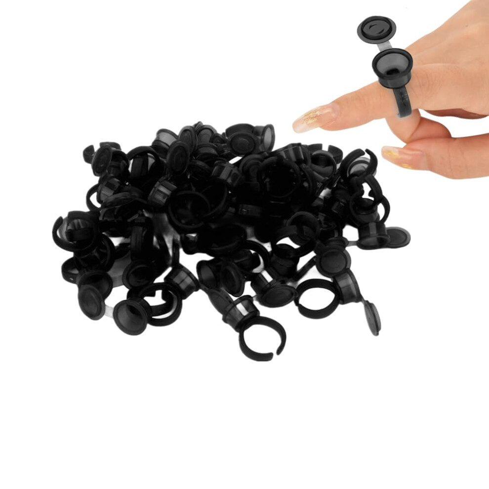 50pcs Microblading Pigment Cups with Lids, Disposable Tattoo Ink Caps for Permanent Makeup Eyebrow
