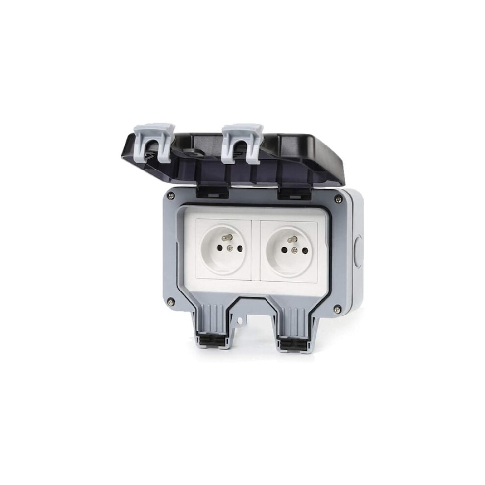 Outdoor Power Outlet With Ip66 Weatherproof Rating, Easy To Install Waterproof Electrical Socket With Lockable Cover, Tamper Resistant Dustproof Prote 9176269844912