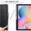 Θήκη Samsung Galaxy Tab S6Lite, Πολυγωνική βάση από δέρμα PU με επένδυση από μικροΐνες για 8
