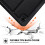 Θήκη Samsung Galaxy Tab S6Lite, Πολυγωνική βάση από δέρμα PU με επένδυση από μικροΐνες για 7