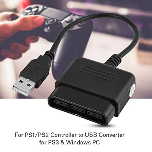 PS2Controller til USB-adapter, PS3Pc Controller-konverter til forbedret spiloplevelse, bruges direkte med pc og hot-plug USB-stik 1
