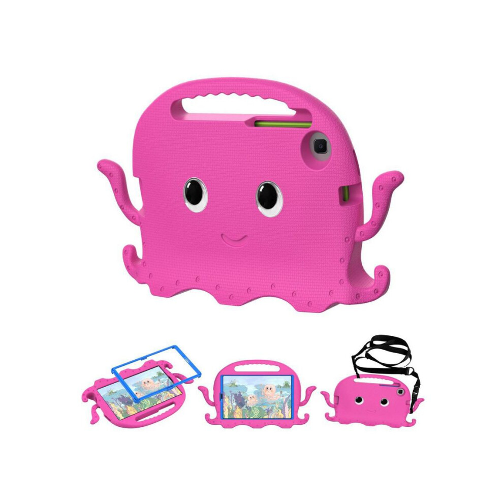 Children's Tablet Enclosure, Adjustable Strap For Easy Transportation, Foldable Kickstand For Viewing, Shockproof With Clear Access, Fits 9-10.5 Inch 9012494448061
