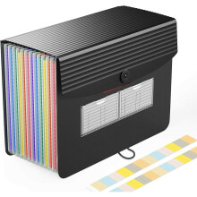 Organizzatore di file a fisarmonica, materiale PP resistente, design multicolore per prevenire l'astenopia, organizzatore di file a fisarmonica