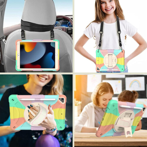 Θήκη με σχέδιο πεταλούδας για iPad 9ης/8ης/7ης γενιάς, προστασία 3 στρώσεων για όλο το 2