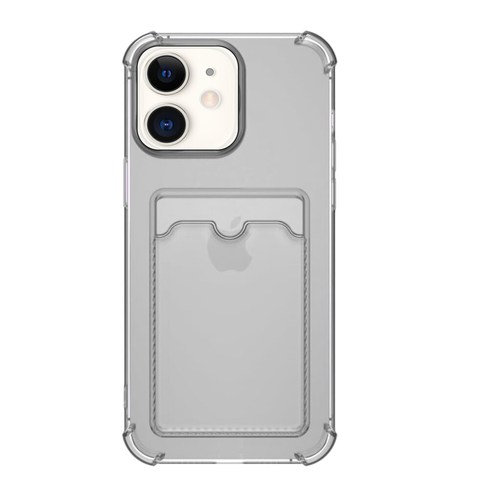 Reinforced Corner Protection For Iphone 11, Minimalist Wallet Case With Clear Mist Card Holder & Raised Edges Protection, Slim Clear Tpu Case For Ipho 9012494448467