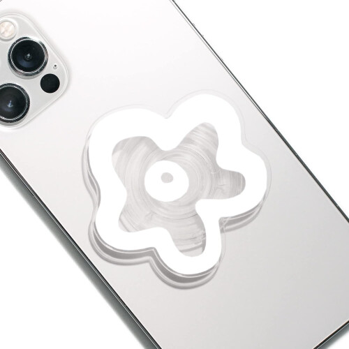 Cute Daisy Flower Shape Phone Grip, Multi Functional Design Offers Versatility, White Acrylic Material Ensures Durability And Aesthetics, Compact And