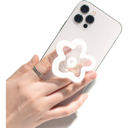 Cute Daisy Flower Shape Phone Grip, Multi Functional Design Offers Versatility, White Acrylic Material Ensures Durability And Aesthetics, Compact And 1