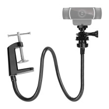 Suport de birou cu clemă pentru cameră web cu suport tip gât de lebădă robust și durabil, adaptor de 1/4 inch compatibil cu C920C922C930e