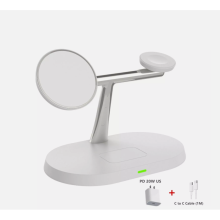 Innovativ integrerad laddningslösning för Apples ekosystem, trådlös laddare med magnetisk justering, design i aluminiumlegering, snabb och säker