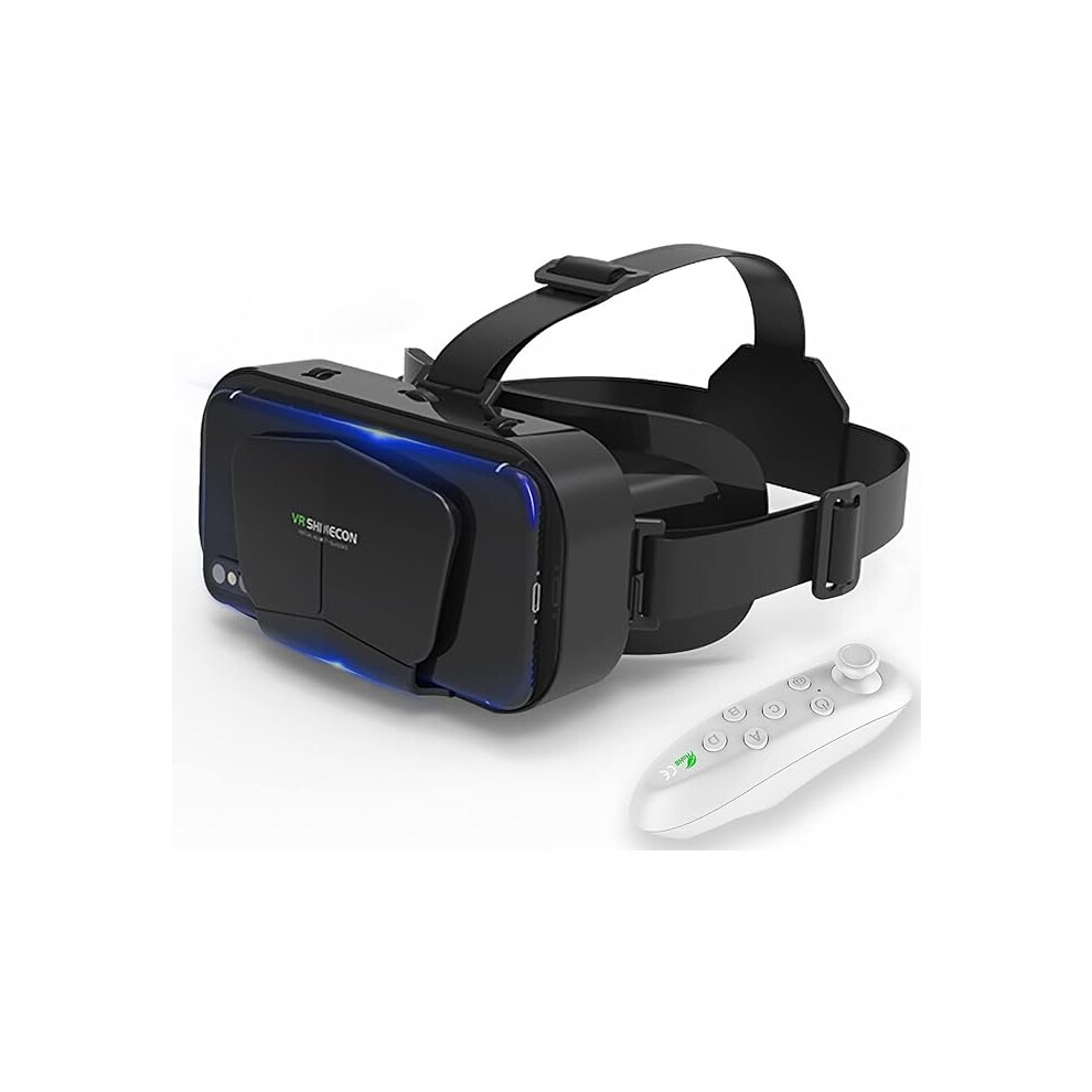 Virtual Reality Vr Headset With Adjustable Pupil Distance And Prevent Fatigue Optics, 360 Panorama Visual Field For Deep Immersion, Non Des Blue/Light 9012494345223