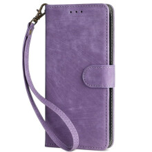 Hoesje met standaardfunctie voor Samsung Galaxy S24FE, premium leren beschermhoes met magnetische sluiting en kaartsleuven, schokbestendig