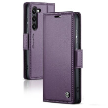 Schutzhülle mit Ständer für Samsung Galaxy S24, stoßfeste Brieftaschenhülle mit Magnetverschluss, Klappdeckel mit präzisen Aussparungen und
