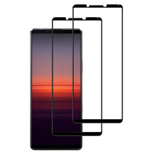 Protector de pantalla de alta claridad para Sony Xperia 1III, cristal templado antiarañazos con revestimiento oleofóbico, diseño de cobertura