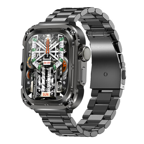 Σετ αξεσουάρ Apple Watch με προστασία από πτώσεις, λουράκι από ανοξείδωτο ατσάλι με