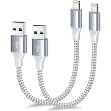Cábla Luchtaire iPhone Muirir Thapa Gan Snaidhm, Deimhnithe MFi Sioncrónú Sonraí Ardluais Níolón Braidithe Dearadh Marthanach Nascóir