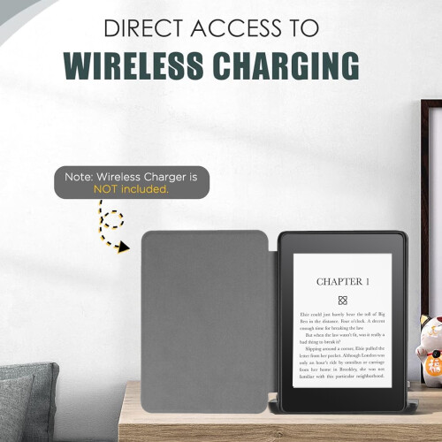 Κομψή θήκη για Kindle Paperwhite 6 ιντσών 12ης γενιάς 2024, διαβάζεται χωρίς περισπασμούς με 2