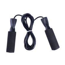 Corde à sauter Guangmc avec roulements à billes en acier, câble ajustable pour cardio, entraînement à domicile, CrossFit, boxe - Noir