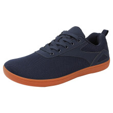 Mens Breathable Mesh Trainers Lightweight Wide Fit Waterproof Steel Toe Shoes Dark Blue 7.5