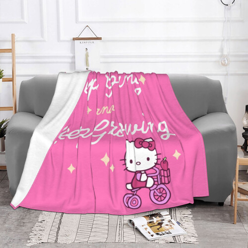 Hello Kitty Κουβέρτα από Φανέλα Fleece Ρίχνει Κουβέρτες Super Soft Cozy Hot Warm Pluhur 1