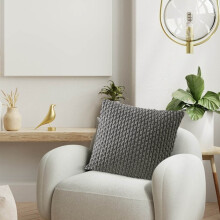 Capa de almofada decorativa para sofá, 45 cm (17,7 polegadas), em veludo cotelê, com listras em cor sólida, ideal para sala de estar, quarto e