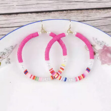 Σκουλαρίκια RSAMD Boho Confetti Beads για γυναίκες σε σχήμα δαχτυλιδιού, μεγάλα, εντυπωσιακά