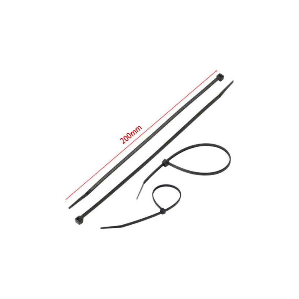 100 - 1000 Pcs 6" To 12" Industrial Wire Cable Zip Tie Uv Nylon Plastic Ties Black 9773935749344