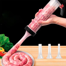 Bocqde Manual Sausage Stuffer Tool, Food Grade Kitchen Essential for Homemade Sausage Making, Fast Meat Filling Machine