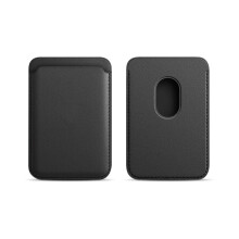 Portanelli Zanemil Magnetic Magsafe Leather Wallet Compatible With iPhone 12/12 Pro/12 Pro Max/12 Mini, Black
