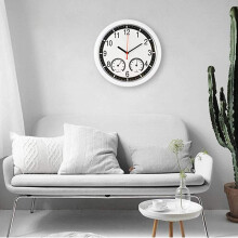 Wekker met temperatuur- en vochtigheidsweergave, 10 inch, creatieve klok