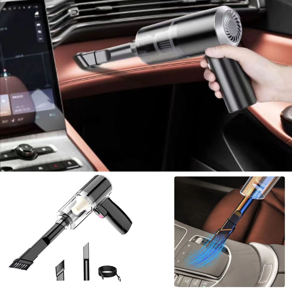 Household Car Vacuum Cleaner Powerful Suction Handheld Small Vacuum Cleaner Desktop Wireless Indoor Car Vacuum Cleaner. 9773935837218