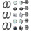 Jstyle Sensitive Ears 20G Σκουλαρίκια κρίκοι από ανοξείδωτο ατσάλι για γυναίκες άνδρες 1
