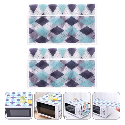 2 fundas protectoras antipolvo para horno microondas, paño protector para microondas, diseño aleatorio. 2