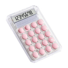 Calculadora padrão de 8 dígitos com visor grande, botões redondos e cores vibrantes - Ideal para casa, escritório e escola - Presente portátil