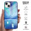 Capa para celular com estampa de pinguins sob a aurora boreal, compatível com iPhone 14, capa de TPU para celular com câmera dupla. 3