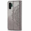 Capa compatível com Samsung Note10 Pro, modelo simples para negócios, em couro sintético, resistente a impactos, com estampa requintada e design 4