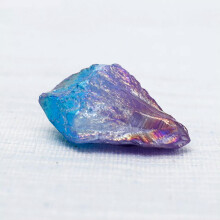 RSAMD 1PC Natural Titanium Aura Blue Purple Crystal Stone Ornament Gift Healing Reiki