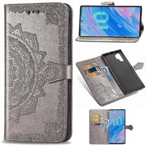 Capa compatível com Samsung Note10 Pro, modelo simples para negócios, em couro sintético, resistente a impactos, com estampa requintada e design 2