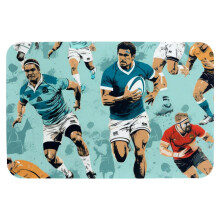 16x24 tommer Rugby-badematte i minneskum, maskinvaskbar, sklisikker, hurtigtørkende, myk og superabsorberende, komfortabel baderomsmatte