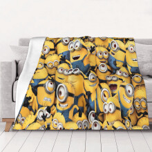 Minions Filt Pläd Sängkläder Rumsinredning Flanellfiltar För Säng Soffa 50"X40"