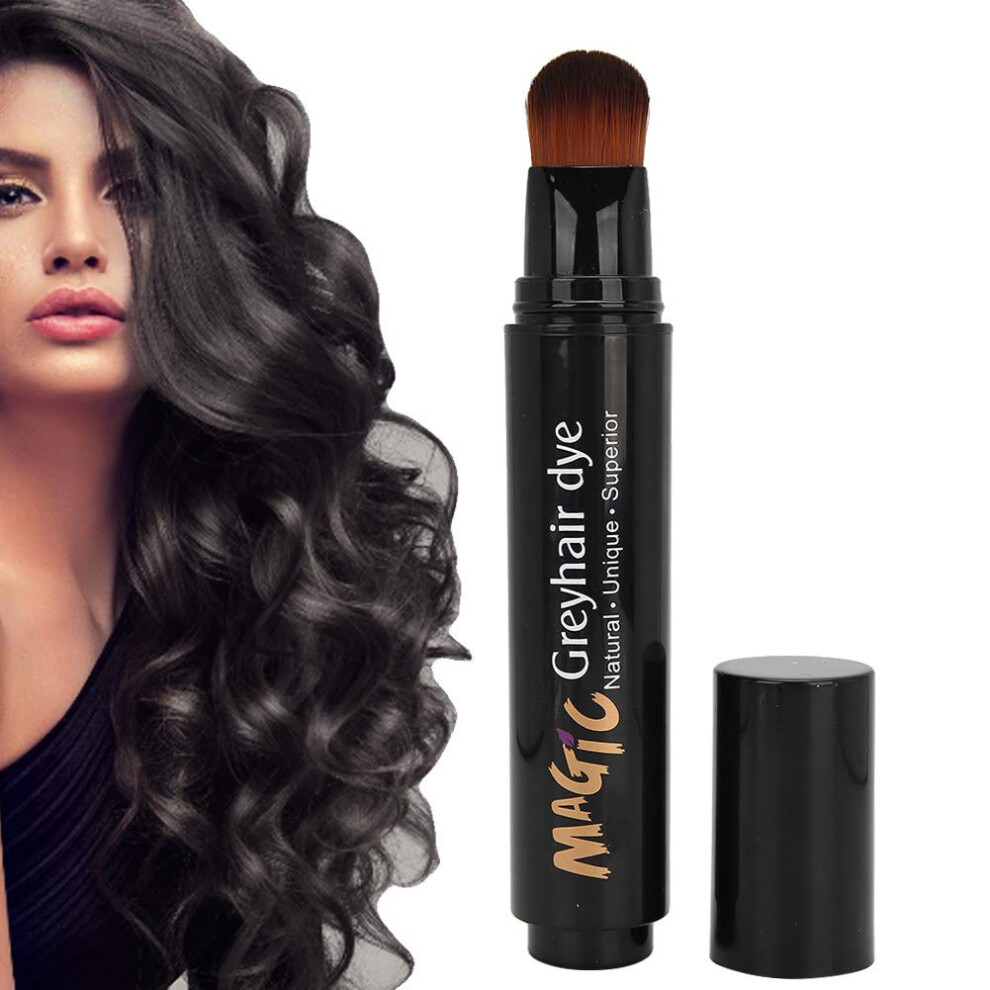 Black Hair Color Pen For Instant Gray Coverage, Root Touch Up Stick With Precise Application, 20Ml