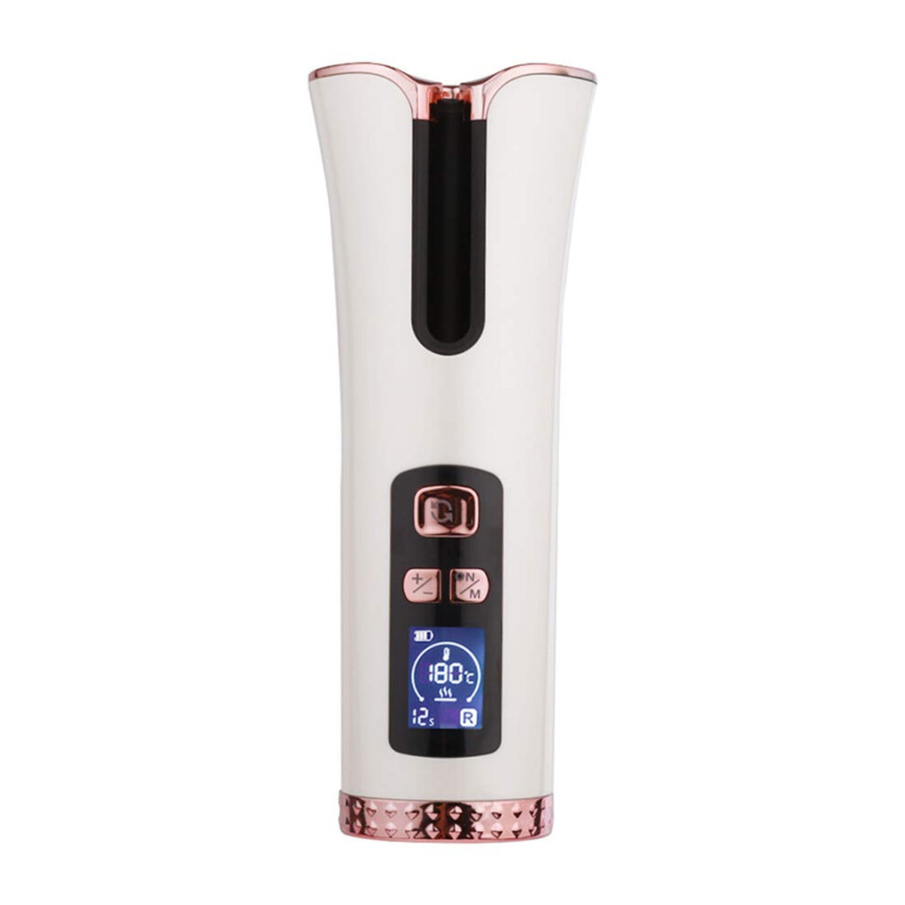 Cordless Hair Curler USB Rechargeable Curling Iron for Natural Waves and Fast 2Minute Heatup