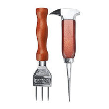 2PCS Ice Pick Set Chippers with Wood Handle, Crusher Tong perfect for Bars, Bartender. Best Carving Tool