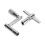 2Pcs Silver Metal Drum Keys Z & T Shape Universal Turning Tools 4