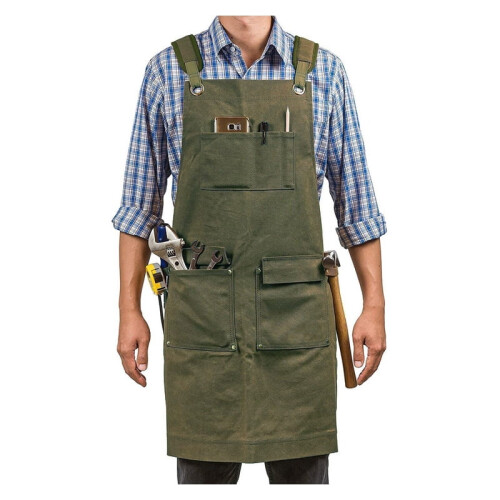 Canvas carpenter, electrician, garden work clothes apron