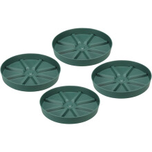 4Pcs Durable Plastic Round Flower Pot Drip Tray Thicker Anti-Rot Root for Indoors Outdoors Home Garden