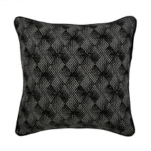 Black 24x24 Inch Jacquard Pillow Cover, 60x60 cm Fabric Throw Pillow Case for Couch - Sanity Illusions
