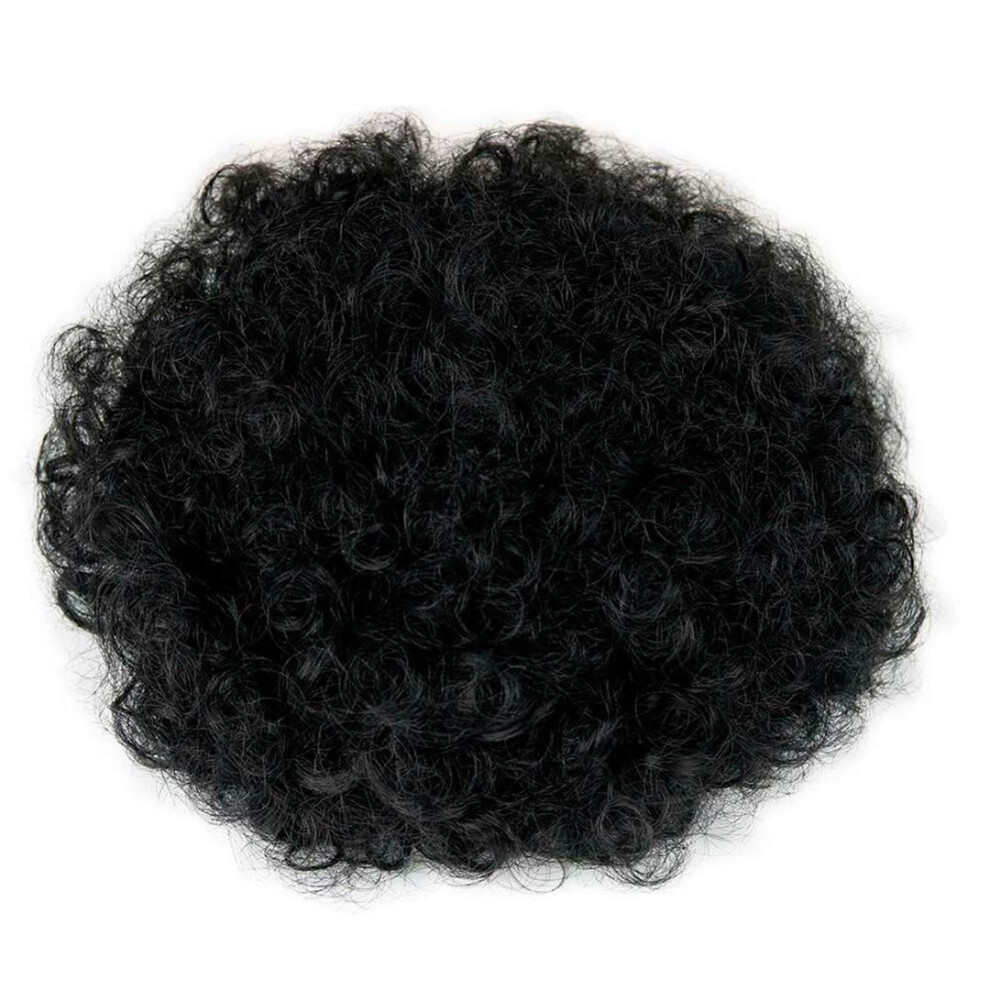 Curly Ponytail Hairpiece Drawstring Extension Synthetic Chignon Bun for Women Natural Blend